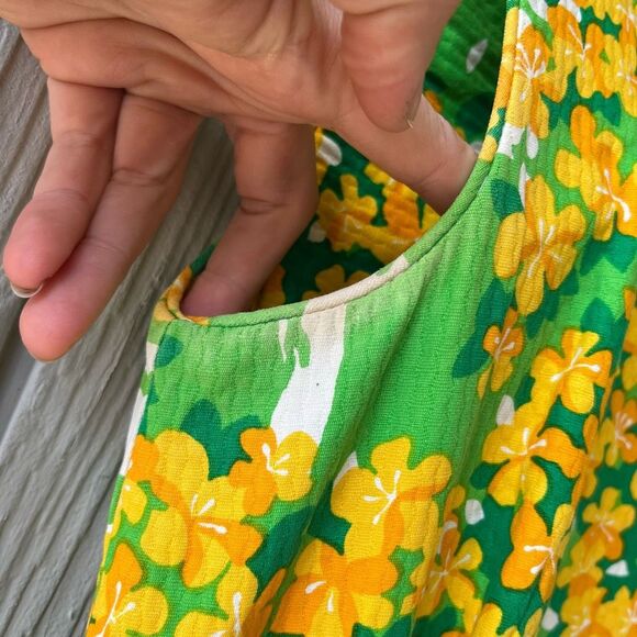 Vintage 1960s Malia Honolulu Hawaiian Fit and Flare Floral Dress – XS/S - Picture 7 of 16